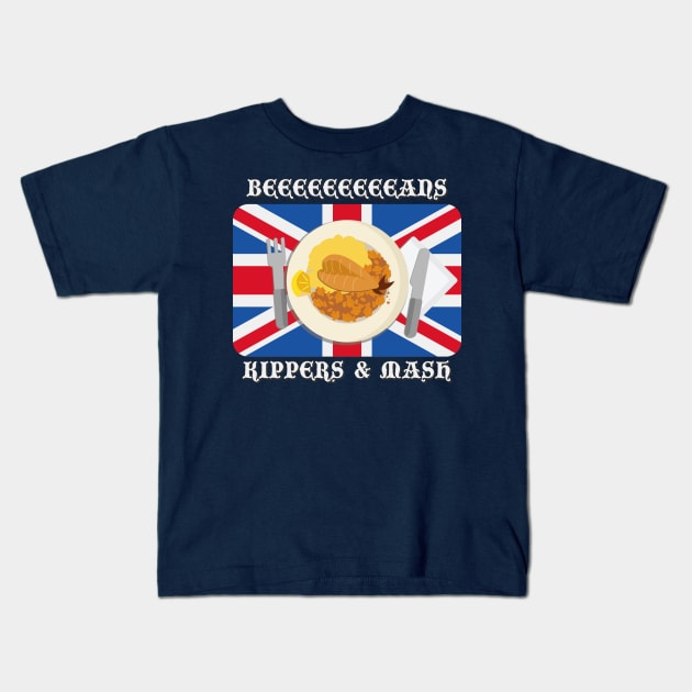 Beans, Kippers & Mash Kids T-Shirt by Off Book The Improvised Musical Merch Shop